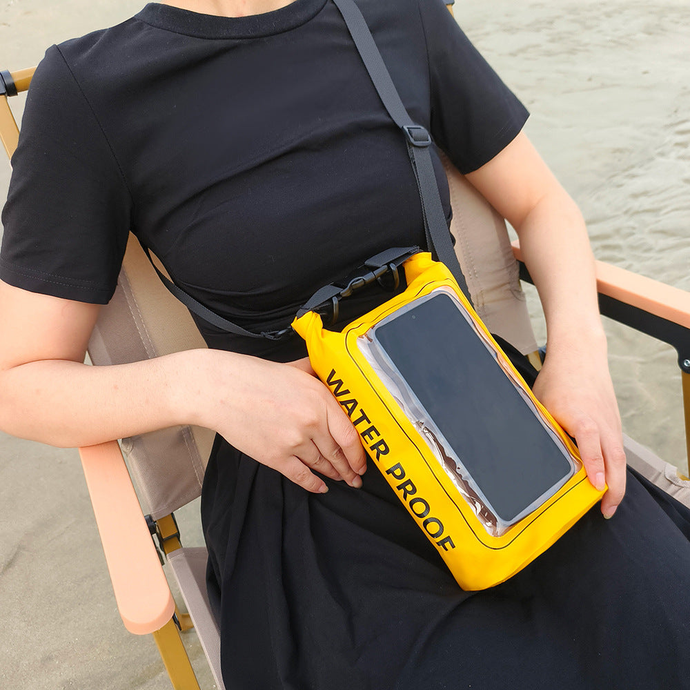 Floating Waterproof Phone Pouch 2L Crossbody Dry Bag – Touch Screen Waterproof Bag for Beach Swimming Kayaking