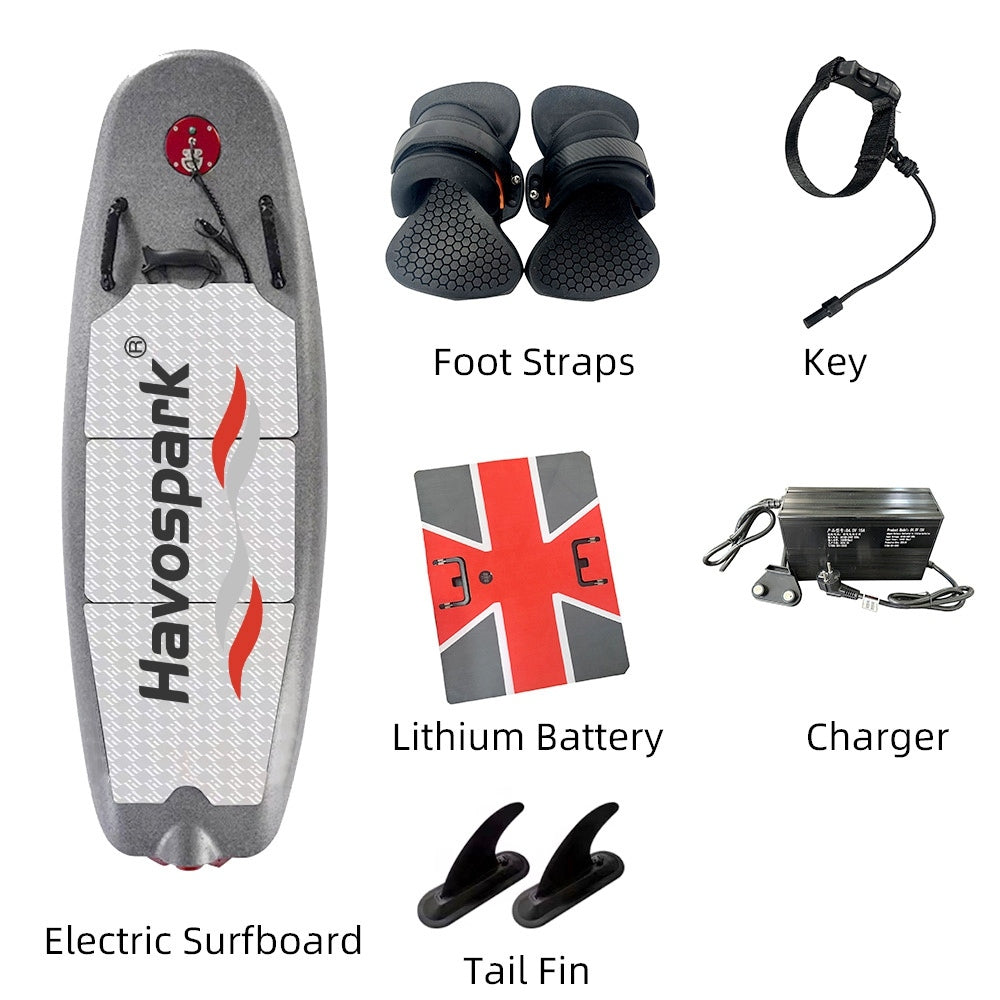 Havospark H5SE Electric Surfboard – Most Affordable 12kW EPP Jetboard, 48–52 km/h