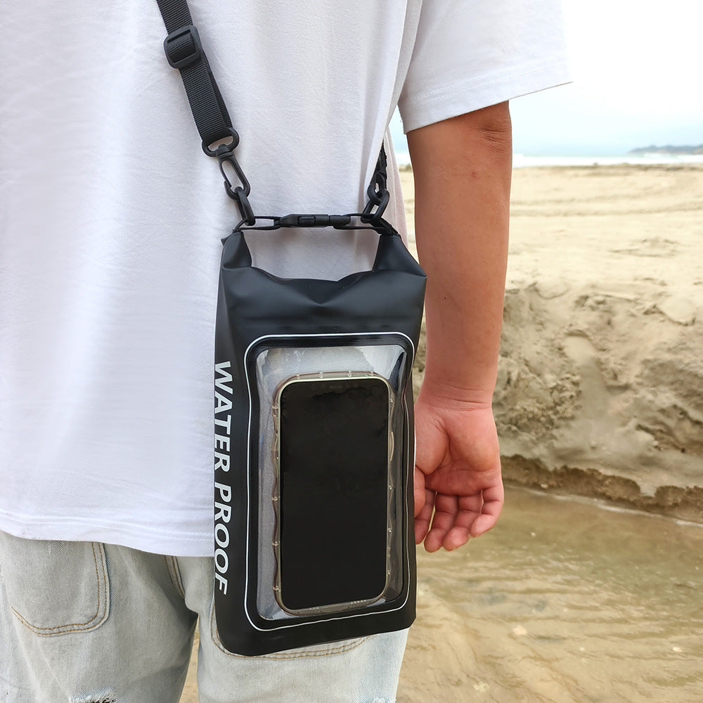 Floating Waterproof Phone Pouch 2L Crossbody Dry Bag – Touch Screen Waterproof Bag for Beach Swimming Kayaking