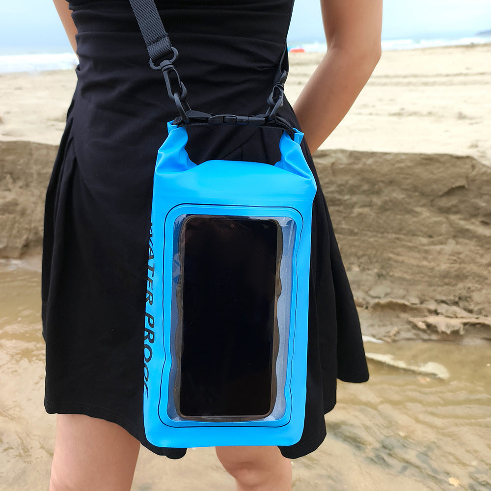 Floating Waterproof Phone Pouch 2L Crossbody Dry Bag – Touch Screen Waterproof Bag for Beach Swimming Kayaking