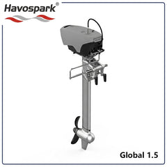 Havospark Global 1.5kW Electric Outboard Motor – 48V Portable Marine Boat Engine with 45KG Thrust, CAN Bus Control, Ultra-Quiet High Efficiency Drive