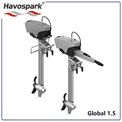 Havospark Global 1.5kW Electric Outboard Motor – 48V Portable Marine Boat Engine with 45KG Thrust, CAN Bus Control, Ultra-Quiet High Efficiency Drive
